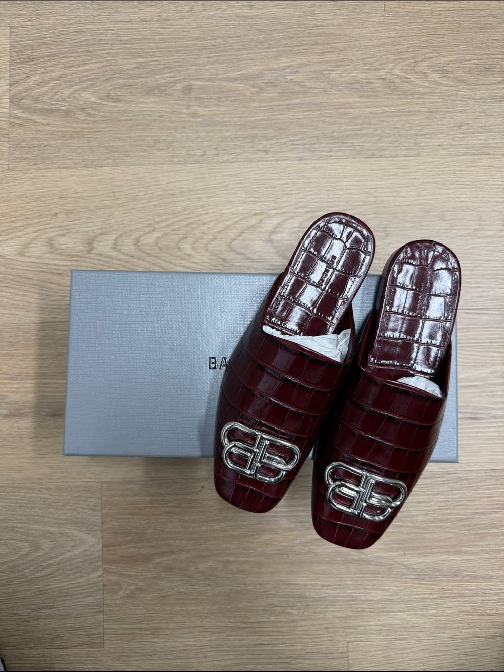 BRAND NEW BALENCIAGA MULES - BURGUNDY SIZE 6